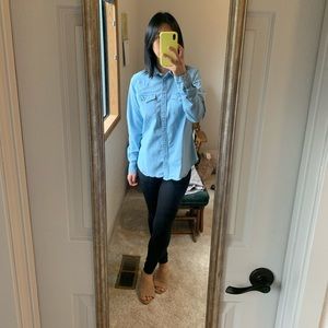 Levi denim button up